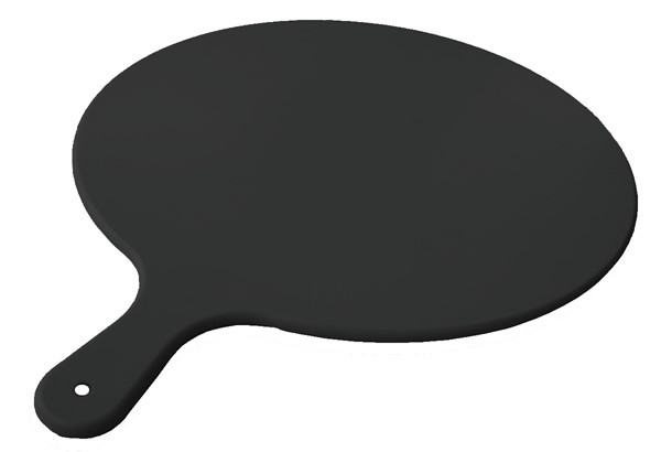 Bild von Kuchenbrett mit Handgriff, schwarz